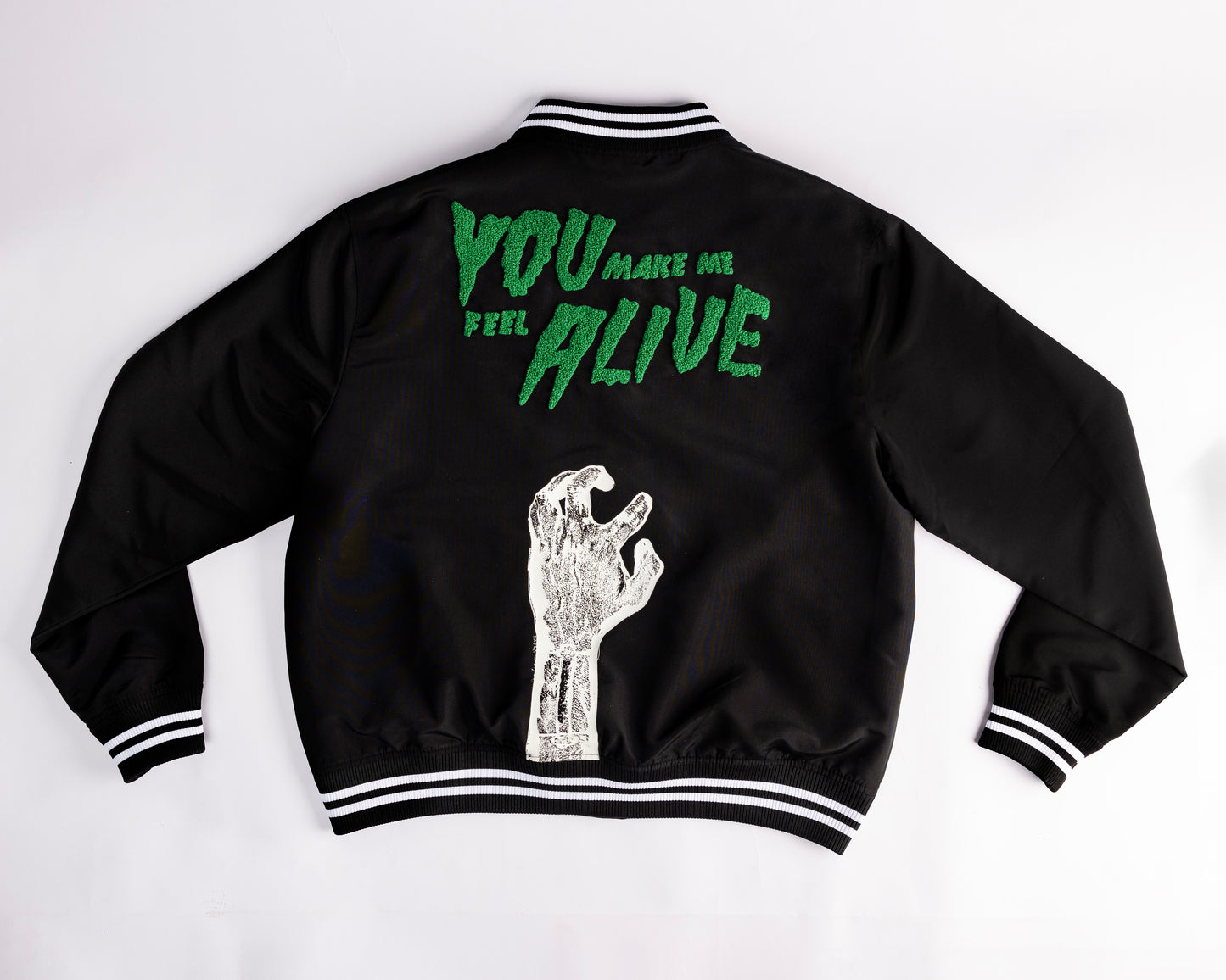 IRON FIST X FRANKENSTEIN ALIVE VARSITY JACKET
