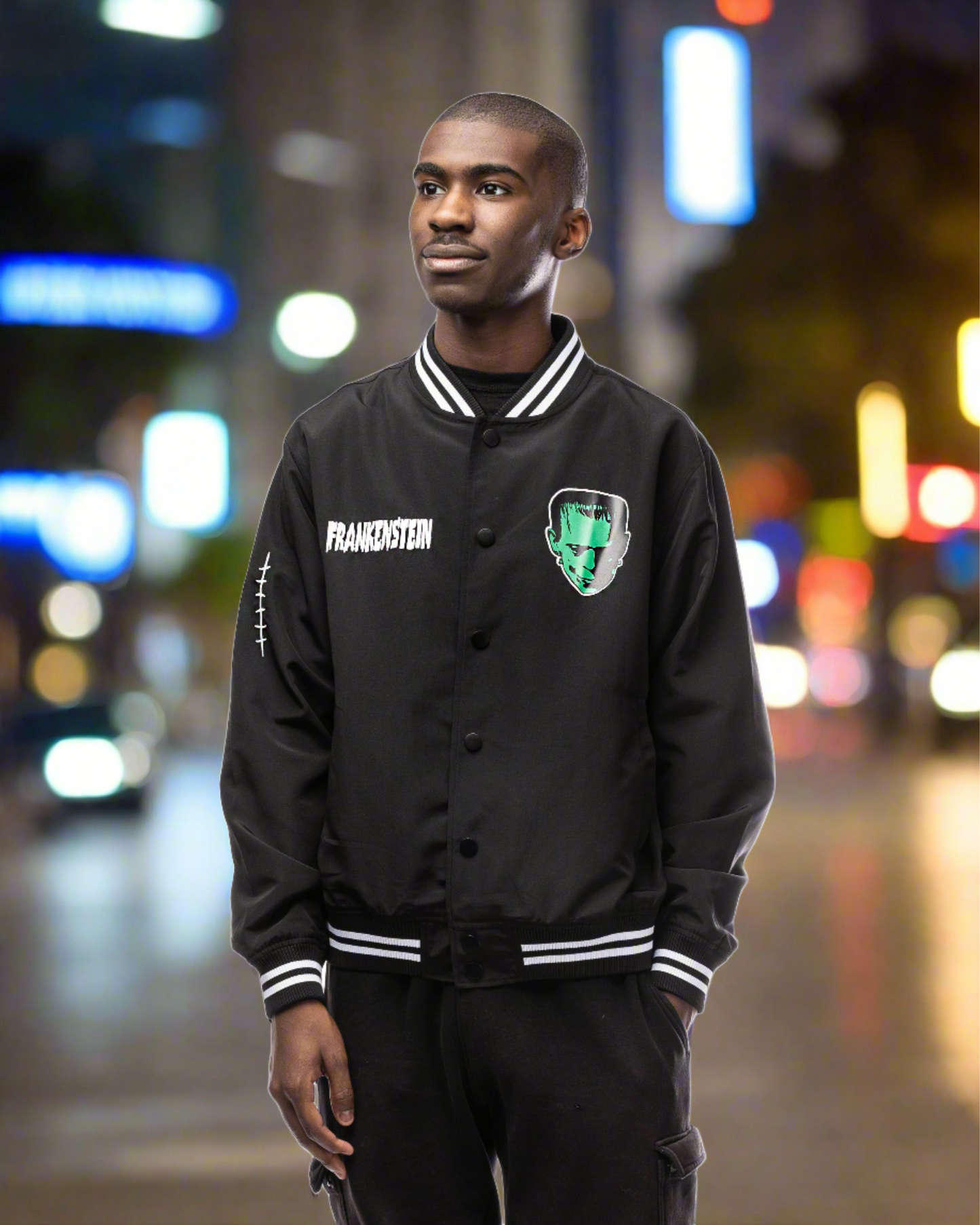 IRON FIST X FRANKENSTEIN ALIVE VARSITY JACKET