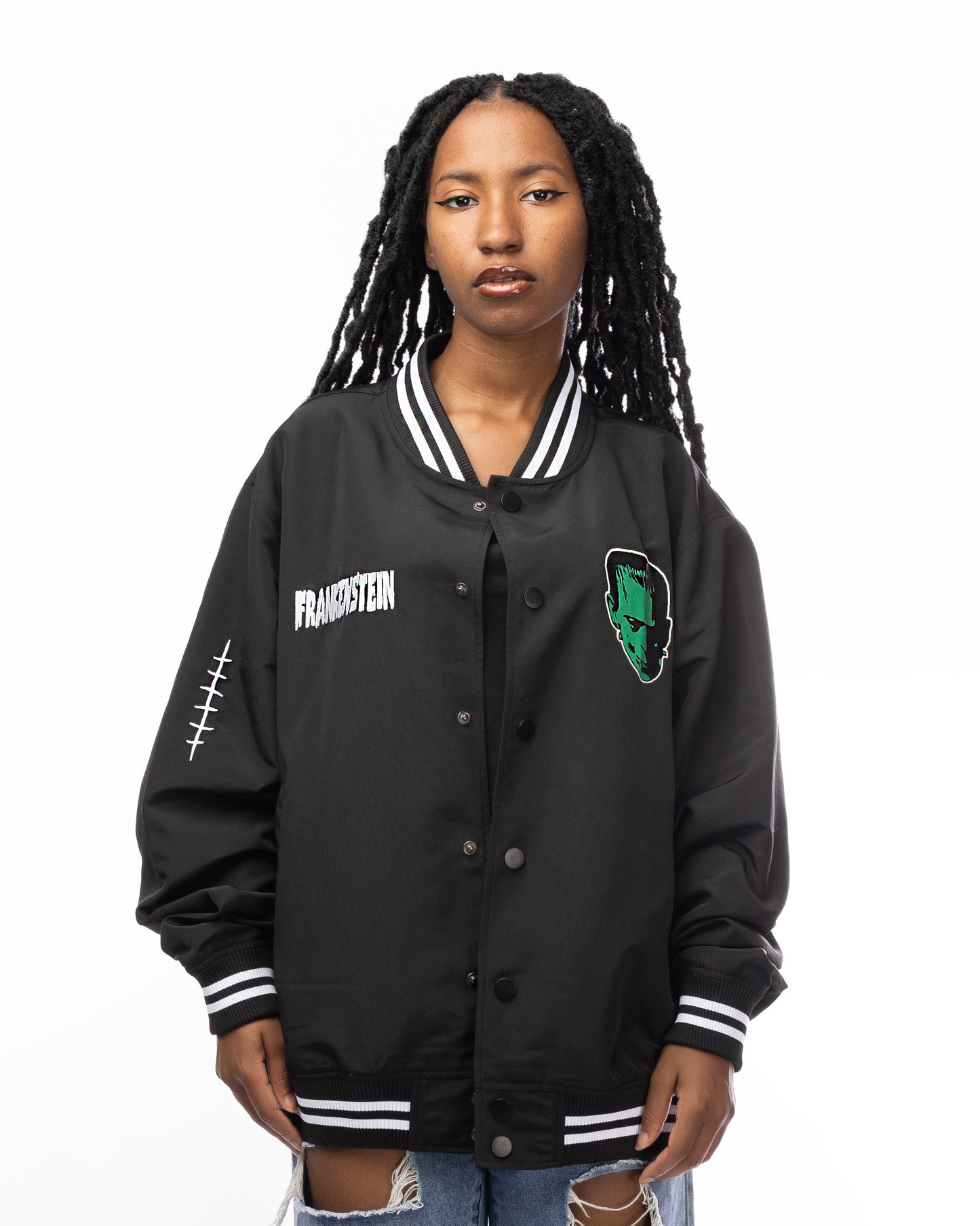 IRON FIST X FRANKENSTEIN ALIVE VARSITY JACKET