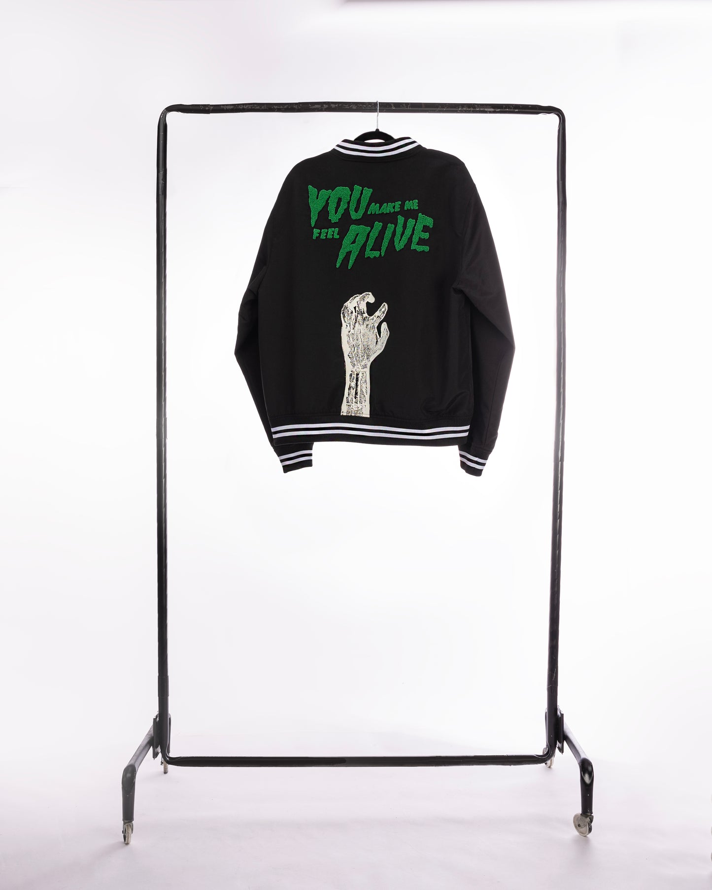 IRON FIST X FRANKENSTEIN ALIVE VARSITY JACKET