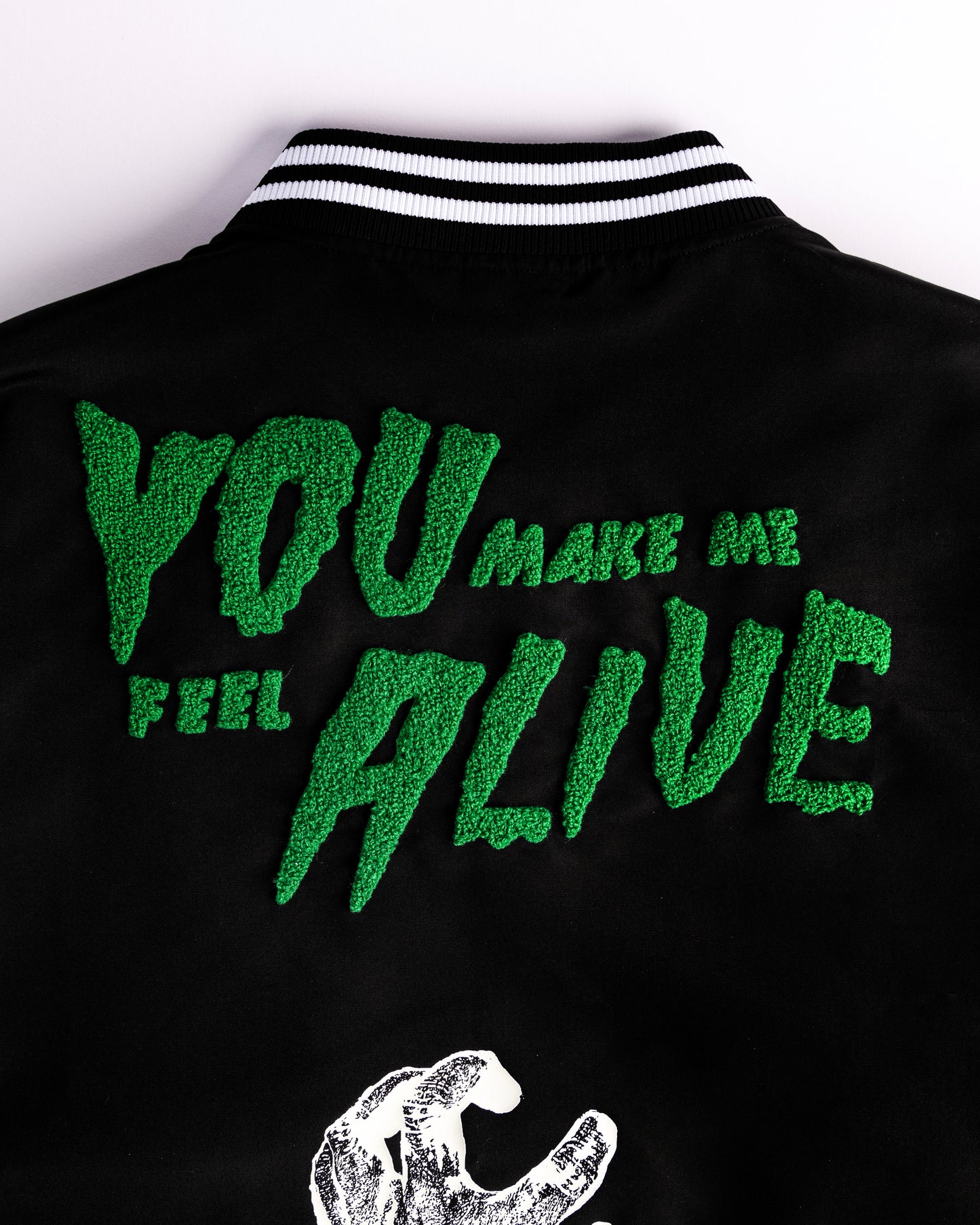 IRON FIST X FRANKENSTEIN ALIVE VARSITY JACKET