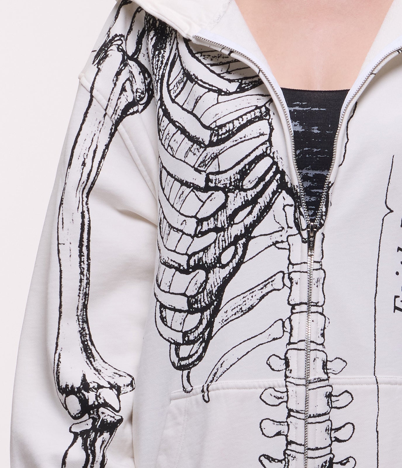 Wishbone Zip Hoodie (White)
