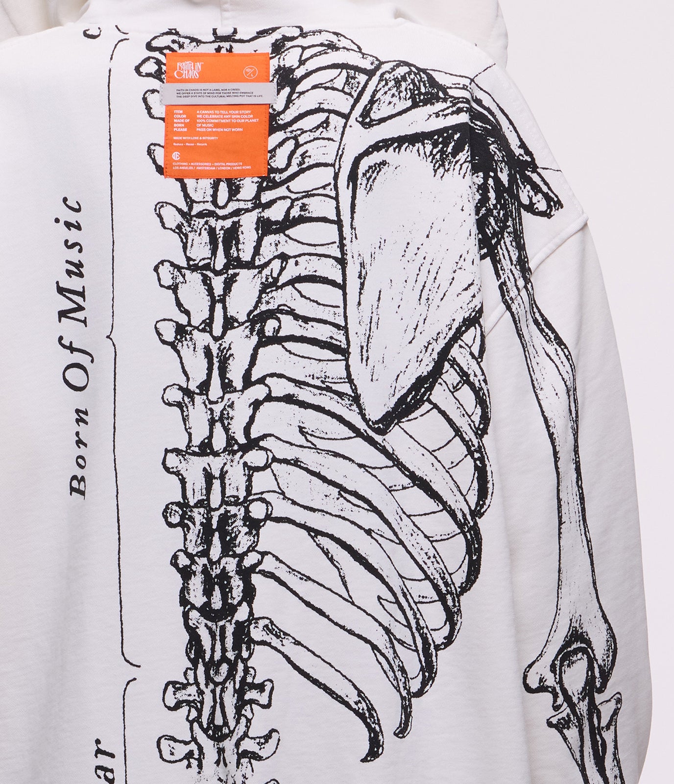 Wishbone Zip Hoodie (White)