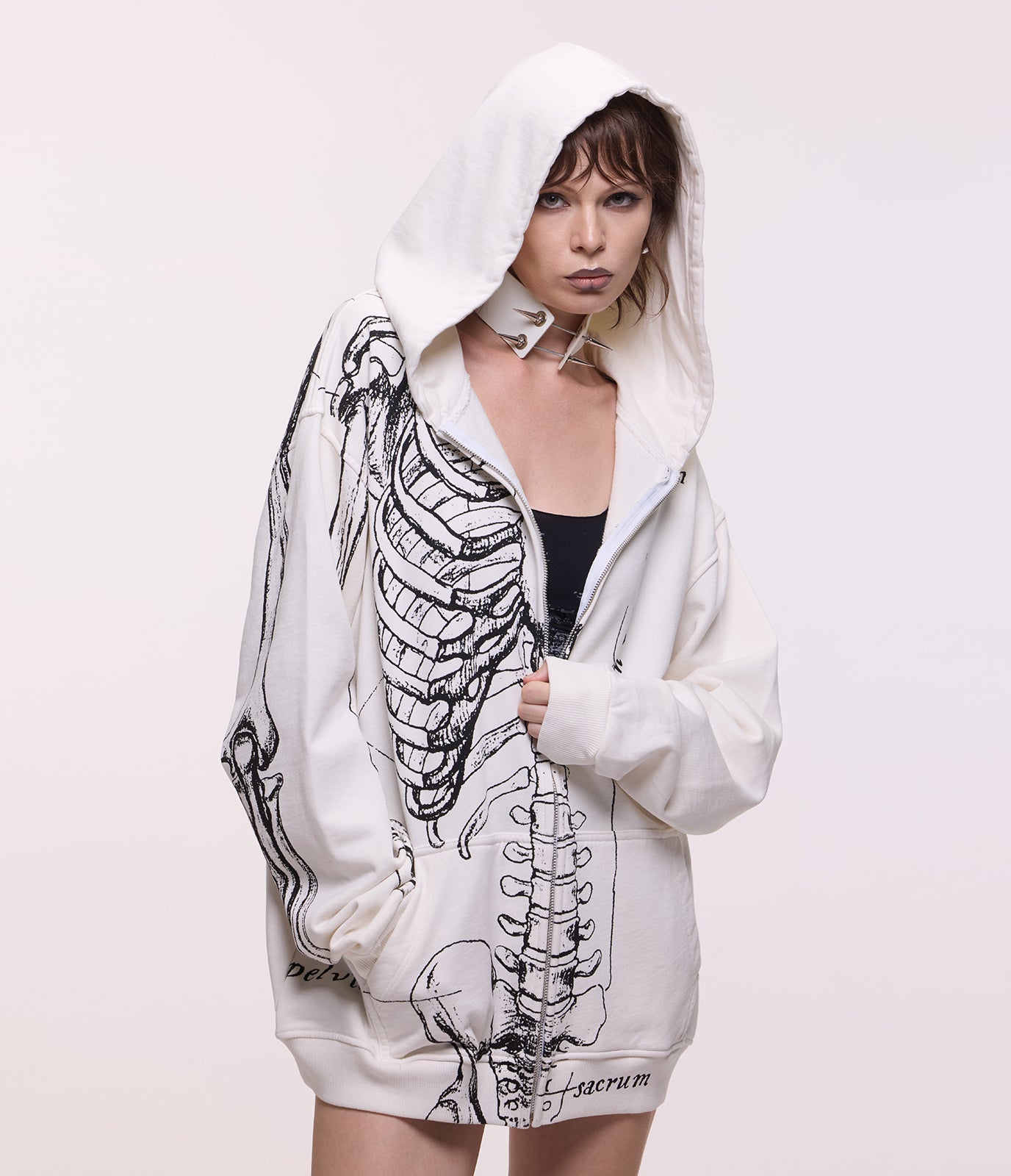 Wishbone Zip Hoodie (White) – Faith In Chaos