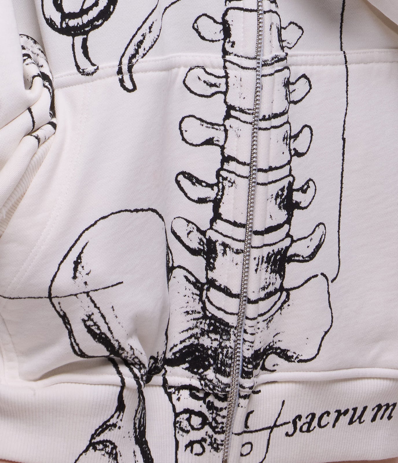 Wishbone Zip Hoodie (White)