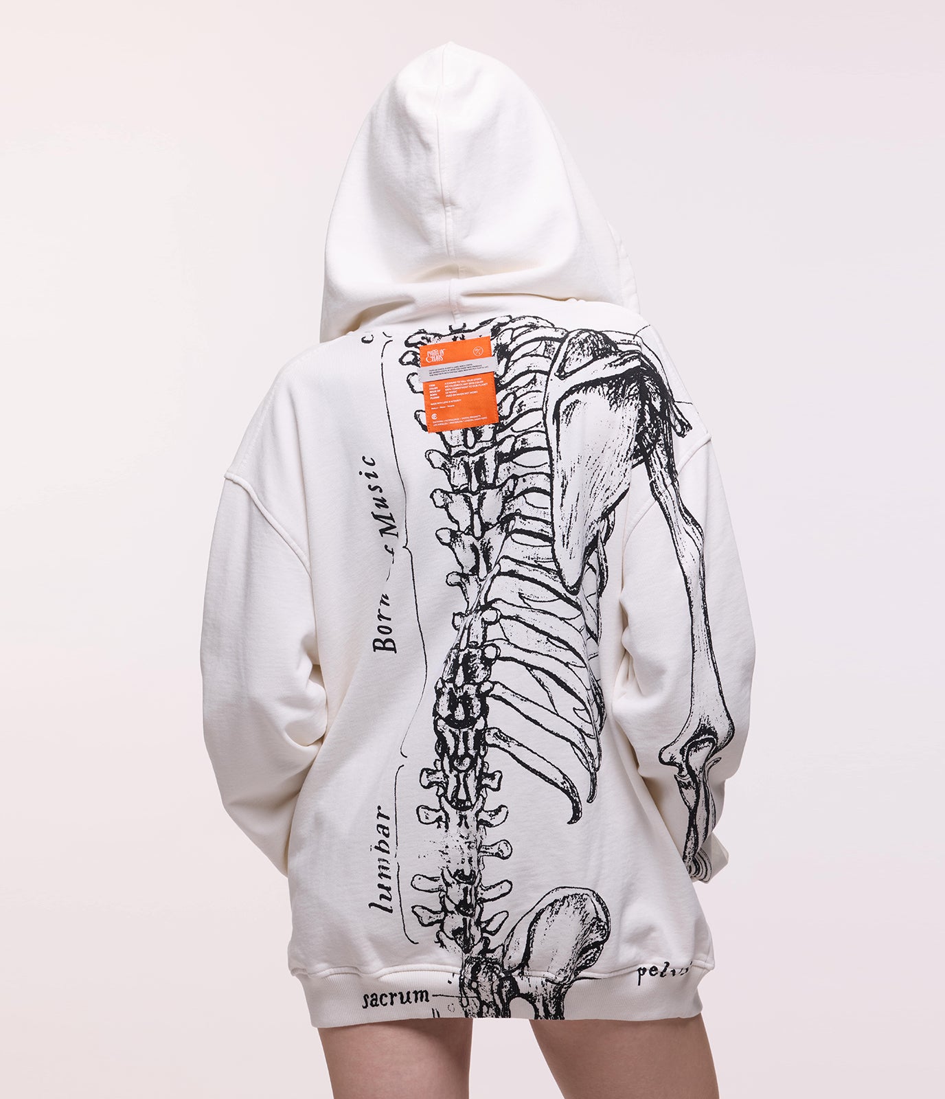 Wishbone Zip Hoodie (White)