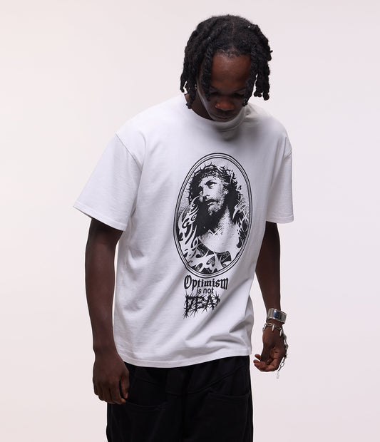 Optimism Is Dead Tee (White)
