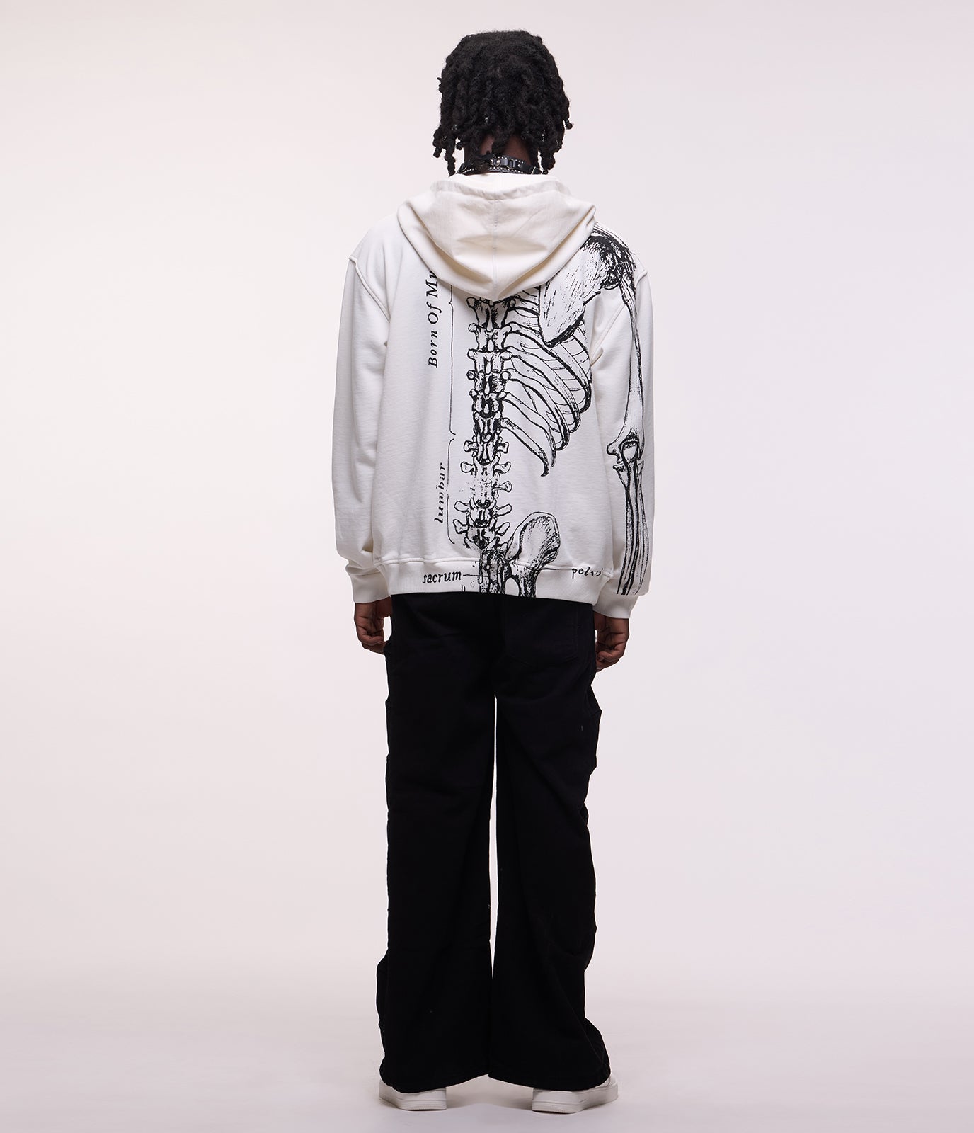 Wishbone Zip Hoodie (White)