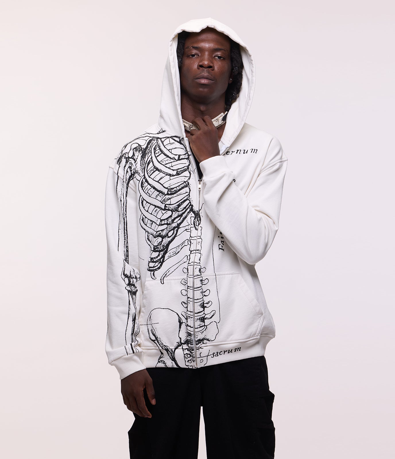 Wishbone Zip Hoodie (White) – Faith In Chaos