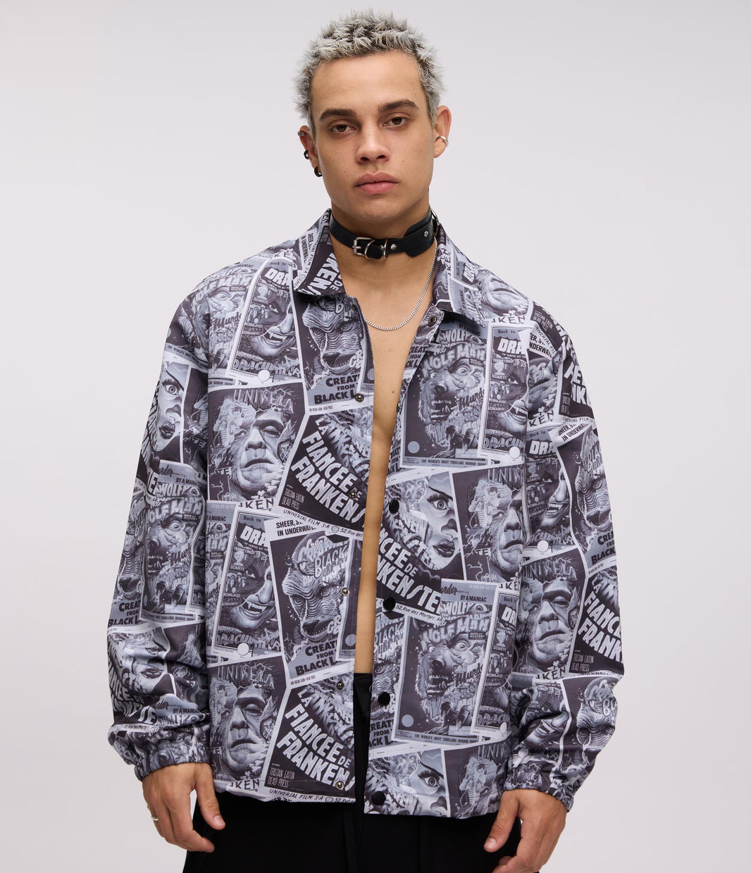 Tristan Eaton Nylon Coaches Jacket – Black & White