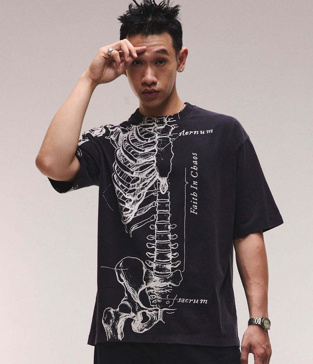 FIC x Iron Fist Wishbone Oversized T-Shirt – Black