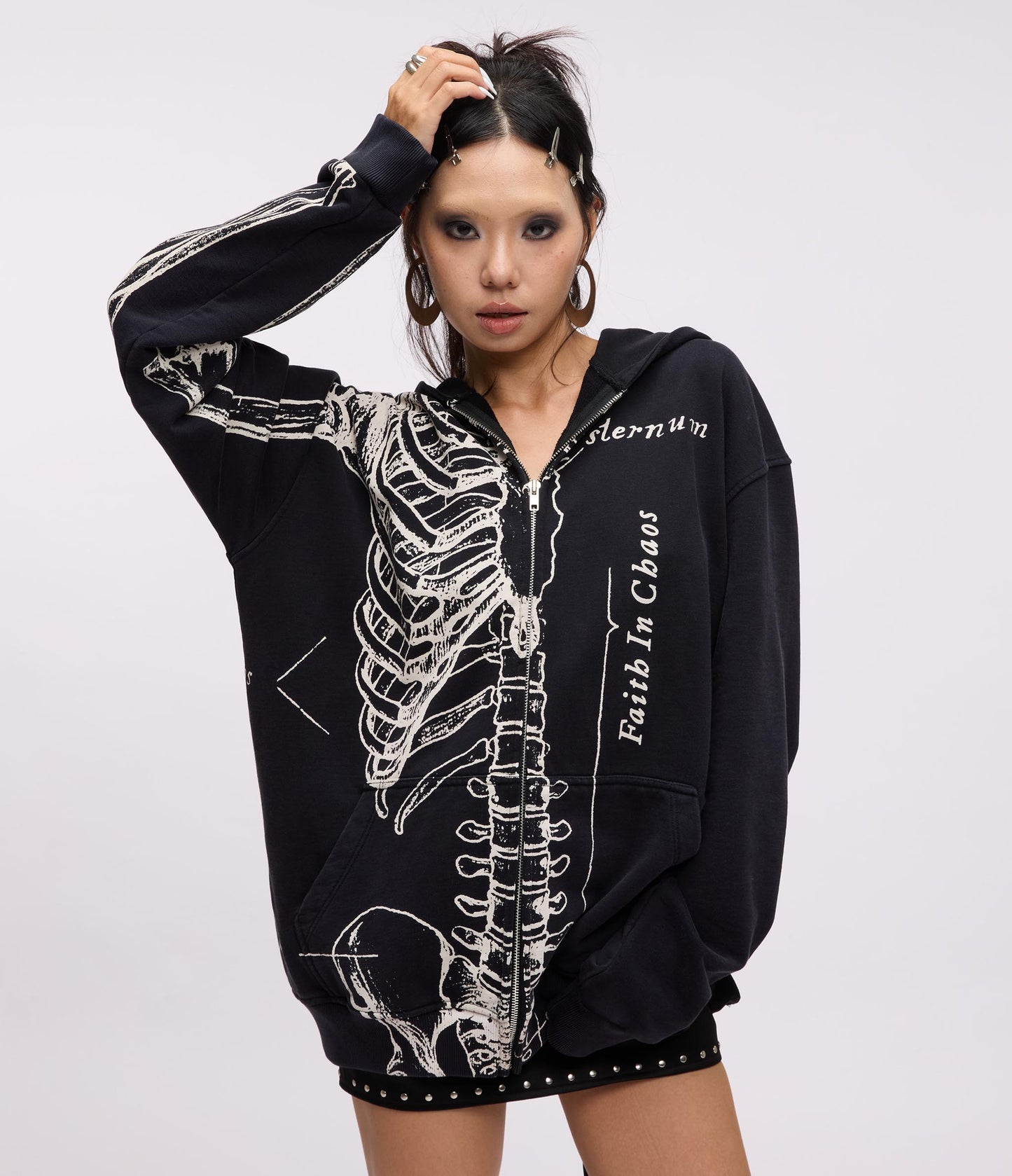 FIC X IFC WISHBONE HOODIE (BLACK)