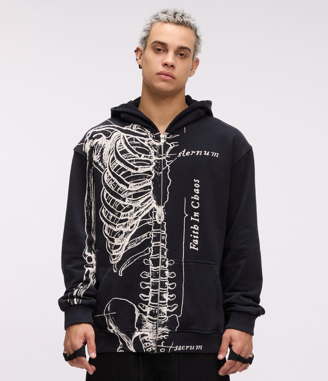 FIC x Iron Fist Wishbone Zip Hoodie – Black
